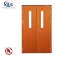 Chinese supplier EN certificate fire rated door interior wood fireproof solid wood door for hotels bedrooms